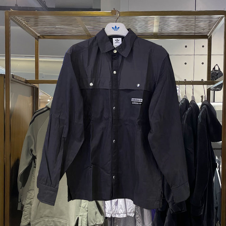 Adidas R.Y.V. Cotton H59874 Twill Long-Sleeve Top Jacket Black Coat