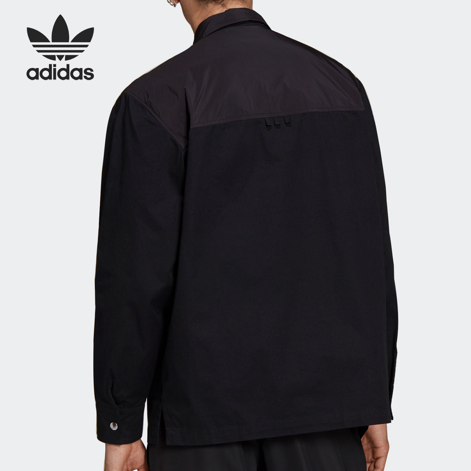 Adidas R.Y.V. Cotton H59874 Twill Long-Sleeve Top Jacket Black Coat