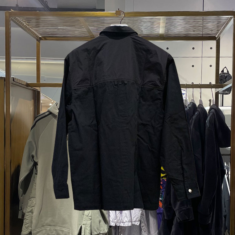 Adidas R.Y.V. Cotton H59874 Twill Long-Sleeve Top Jacket Black Coat