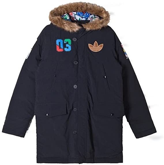 Adidas Originals Mens Nylon Badge Jacket AC0507 Black Winter Coat