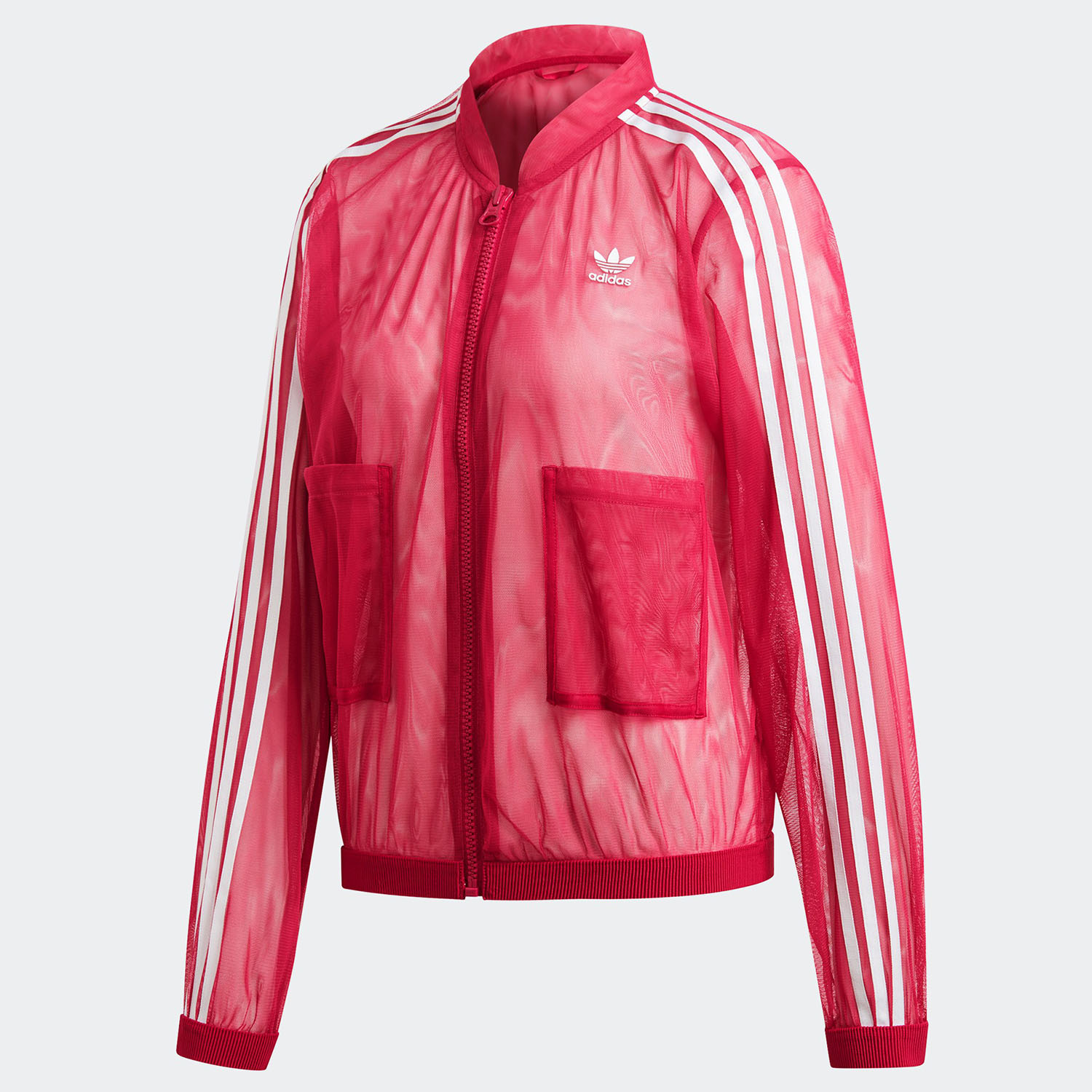 Adidas Originals Woemns Superstar SST Track Top DV0858 Transparent Mesh Jacket