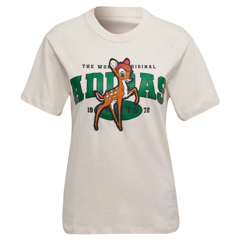 Adidas Womens Disney Bambi Graphic Tees HD2753 White Tshirt