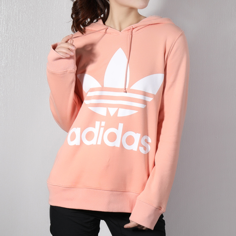 Adidas Trefoil Hoodie DV2560 Oversized Graphic Sweatshirt Women Hoody