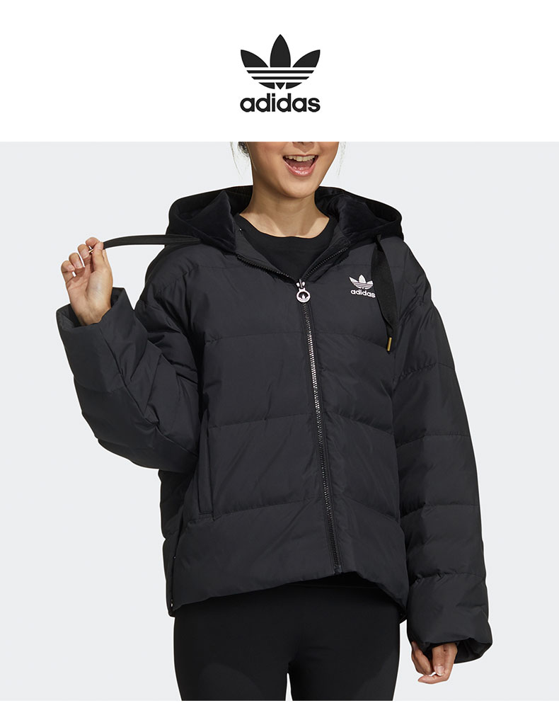 Adidas Superstar Down Jacket Black DH4579 Women Winter SST Down Coat