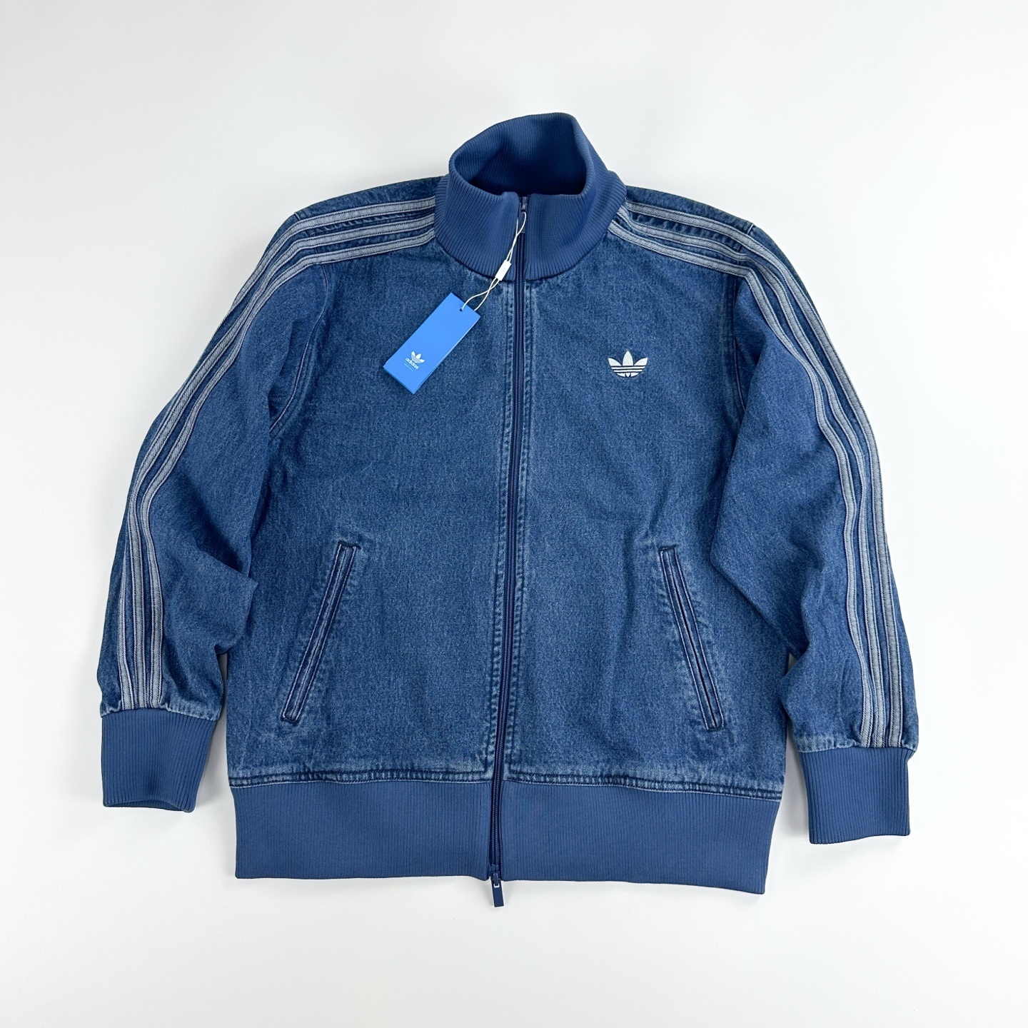 adidas Adicolor Denim Firebird Track Top JC6233 Jeans Jacket