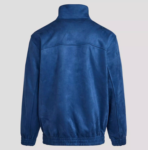 Adidas Originals Year Of The Snake KT3850 Sky Blue Versatile Suede Jacket